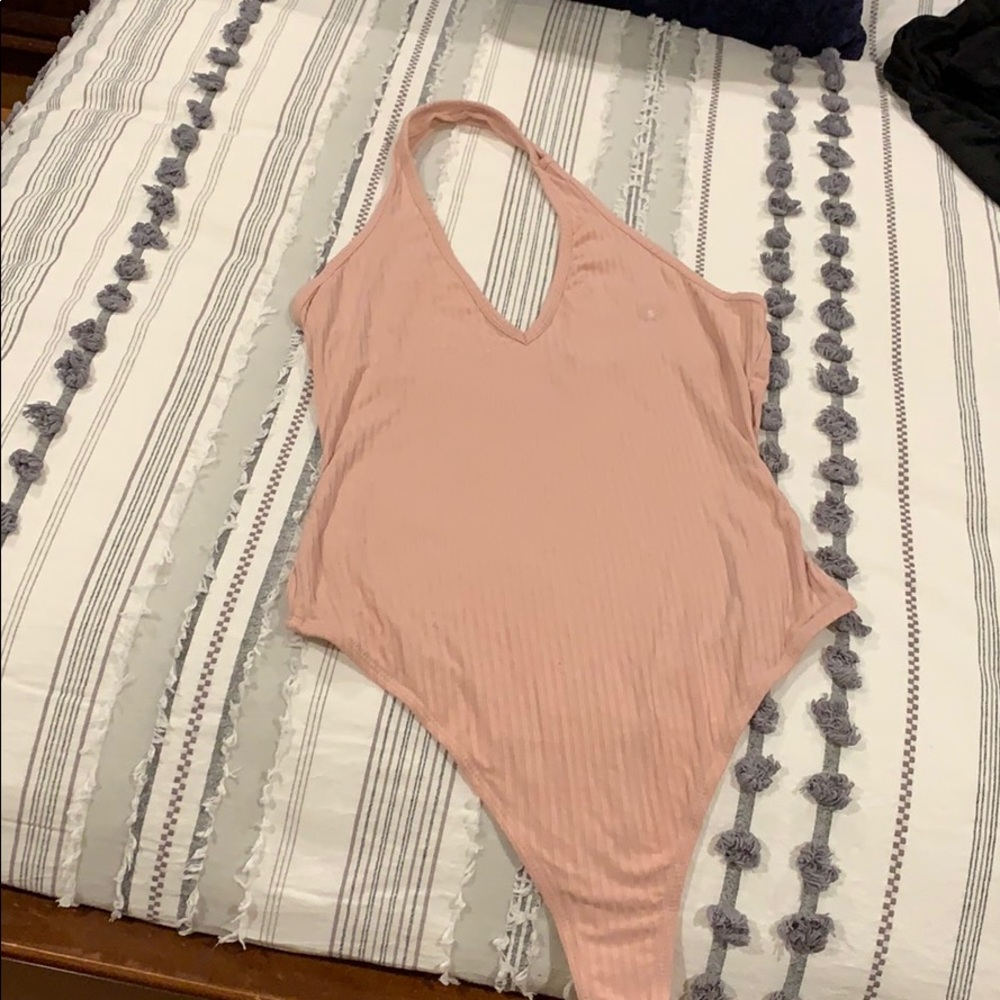 Blush Halter bodysuit